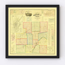 Vintage Map of Shelby County, Ohio 1865