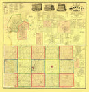 Vintage Map of Seneca County, Ohio 1864