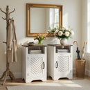 Farmhouse Nightstand With Charging Station & Storage by HouseOfZazla