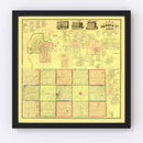 Vintage Map of Seneca County, Ohio 1864