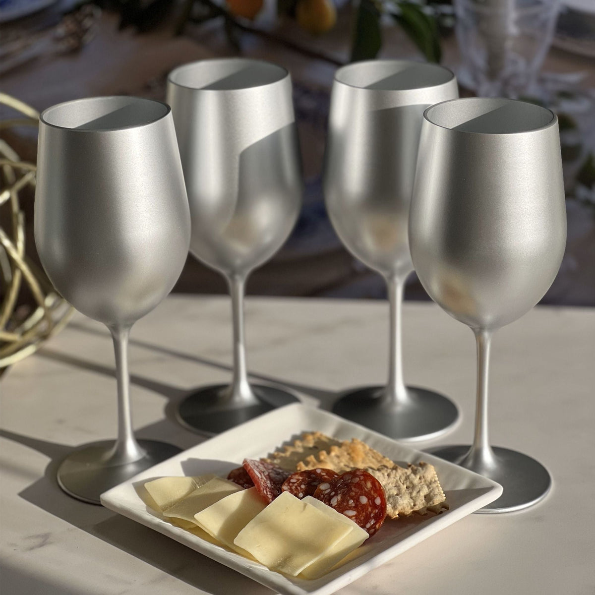 Leadingware Metallic Plastic Wine Glasses (Set of 4), photo 6 of 13