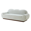 88in Round Arm Cloud Curved 3-Seater Modern Upholstered Boucle Sofa by HouseOfZazla