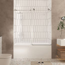Frameless Shower Door, Smooth Sliding Tracks by HouseOfZazla