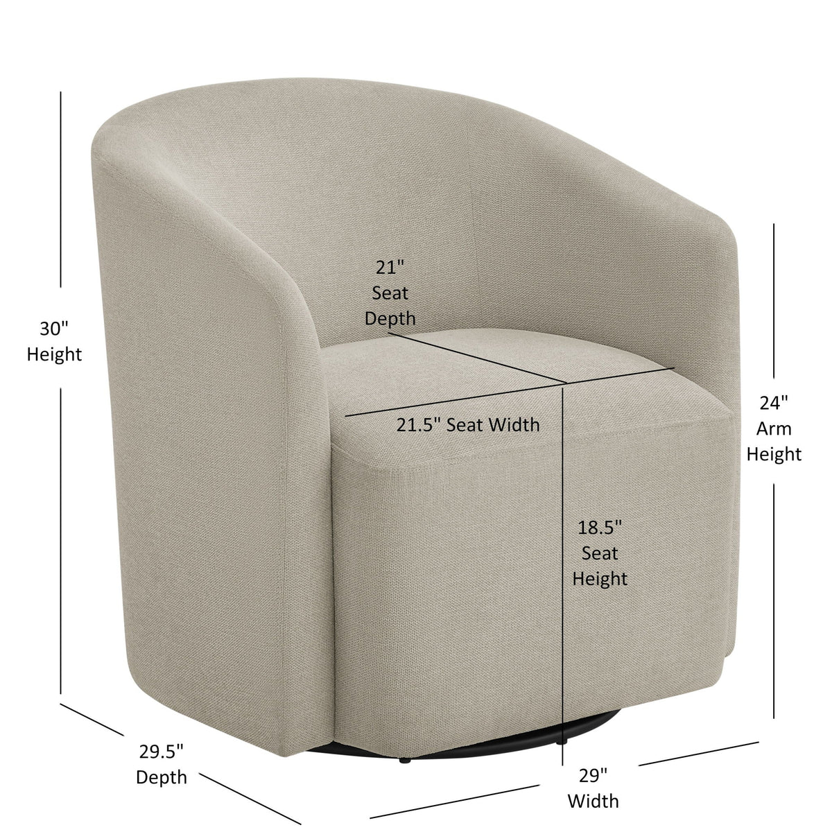 Ardena - Modern Swivel Barrel Chair, photo 25 of 40