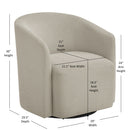 Ardena - Modern Swivel Barrel Chair by HouseOfZazla