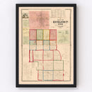 Vintage Map of Richland County, Ohio 1856