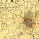 Vintage Map of Preble County, Ohio 1887