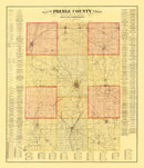 Vintage Map of Preble County, Ohio 1887
