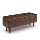 Shay - Large Square Coffee Table Storage Ottoman Mid-Century Style by Unique Piece Furniture