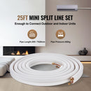 25FT Mini Split Line Set, 1/4" & 3/8" O.D by HouseOfZazla