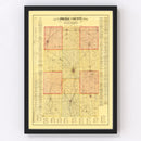 Vintage Map of Preble County, Ohio 1887