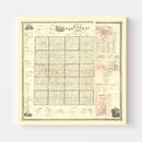 Vintage Map of Portage County, Ohio 1857