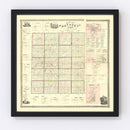 Vintage Map of Portage County, Ohio 1857