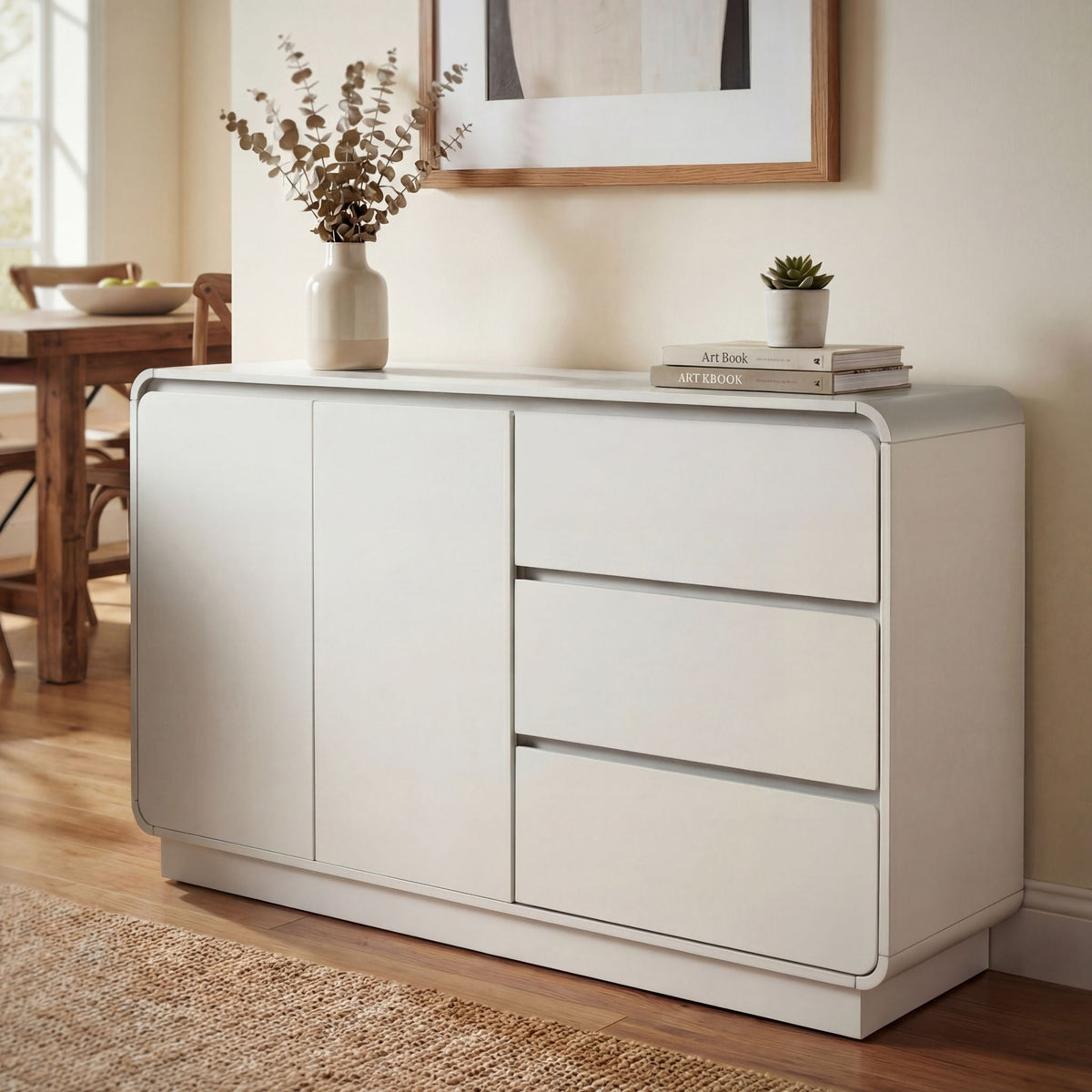 Sideboard, Wide Storage With 2 Doors And 3 Drawers, photo 4 of 6