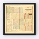 Vintage Map of Perry County, Ohio 1859