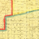 Vintage Map of Morrow County, Ohio 1857