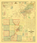 Vintage Map of Montgomery County, Ohio 1869