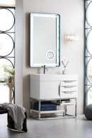 James Martin Columbia 36" Single Bathroom Vanity, Glossy White