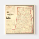 Vintage Map of Madison County, Ohio 1862