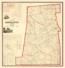 Vintage Map of Madison County, Ohio 1862