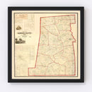Vintage Map of Madison County, Ohio 1862