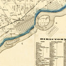 Vintage Map of Lucas County, Ohio 1861
