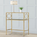 Grifton - Rectangular Glass Accent Table - Antique Gold by HouseOfZazla