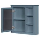 Bathroom Vanity With Medicine Cabinet, Royal Mirror Cabinet, Modern Bathroom Storage Cabinet With 2 Soft Closing Doors And 4 Drawers by Unique Piece Furniture