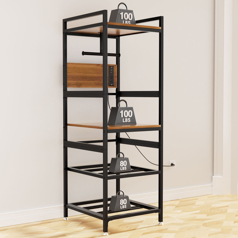 3D Printer Stand With Filament Storage, T-Type Holder, Built In Power Panelб Open Frame Printer Workstation - Black, photo 7 of 10