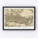 Vintage Map of Portland, Maine 1876