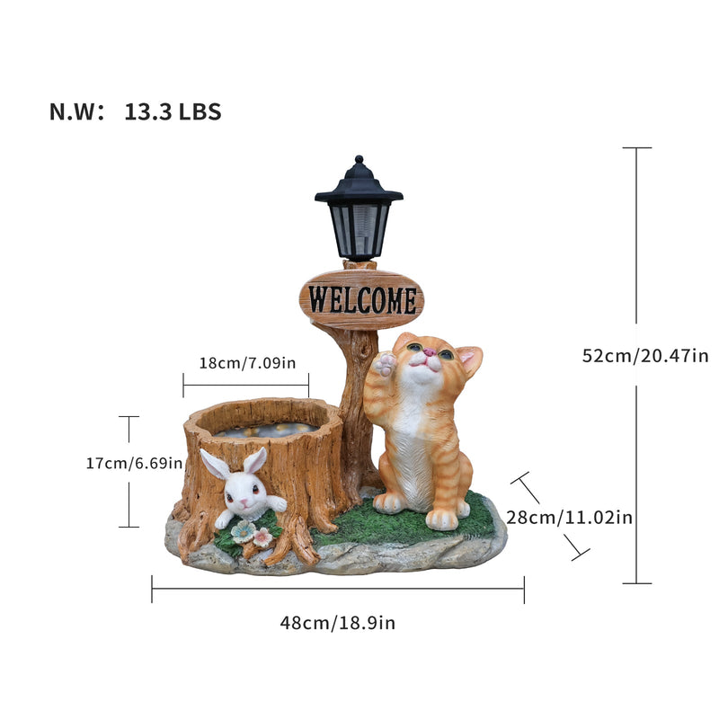 Cute Cat Planter Statue Garden Decor, photo 3 of 10