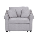 Convertible Sleeper Chair With Adjustable Backrest, 3 In 1 Lounger Chair Turns Into Bed, Single Bed For Living Room by Unique Piece Furniture