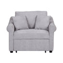 Convertible Sleeper Chair With Adjustable Backrest, 3 In 1 Lounger Chair Turns Into Bed, Single Bed For Living Room
