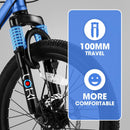 S20101 20" Kids' Bike, Boys Girls Mountain Bike Ages 8-12, 7 Speed Teenager Children Kids' Bicycles, Front Suspension Disc Brake Rear V-Brake, High Steel Frame by HouseOfZazla