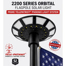 2200 Lumen Solar Flagpole Light | TelePatriot Phoenix LED System by Atlantic Flagpole