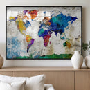 World Map Canvas Print – Framed Travel Map Wall Art for by MyGreatCanvas | Canvas Wall Art Prints | Photo Prints & Wall Decor