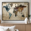 World Map Canvas Print – Detailed Map of the World Wall Art by MyGreatCanvas | Canvas Wall Art Prints | Photo Prints & Wall Decor