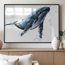 Watercolor Whale Wall Art Canvas Print by MyGreatCanvas | Canvas Wall Art Prints | Photo Prints & Wall Decor
