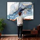 Abstract Art Print - Blue Abstract Canvas Wall Art Print