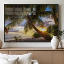 Tropical Island Sunset on the Beach Palms Wall Art Canvas by MyGreatCanvas | Canvas Wall Art Prints | Photo Prints & Wall Decor