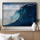 Ocean Wave at Sunset Canvas Art, Large Wall Print of Vibrant