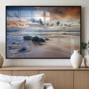 Serene Weather On The Beach Wall Art Canvas Print