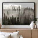 Foggy Mountain Wall Art | 3-Panel Foggy Forest and Mountain