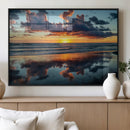 Beach Sunset Print - Stunning Ocean Canvas Artwork with