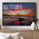 Glorious Sunset on The Beach Wall Art Canvas Print