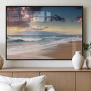 Cloudy Weather Beach Sunset Canvas Print | Sunrise Wall Art