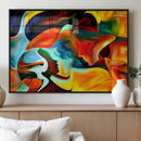 Human Love Figures Abstract Wall Art Canvas Print