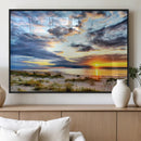 Sunset On The Ocean Wall Art Canvas Print