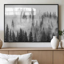 Forest Wall Art Print | Foggy Pine Forest Canvas Wall Art -