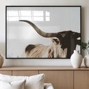 Texas Longhorn Wall Art Canvas Print | 3-Panel Large
